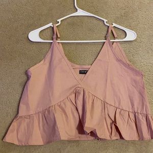 shein ruffle hem cami top